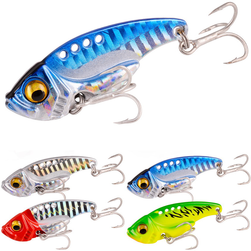 Fishing Lure Spoon - 6 adet/grup 7/10/15/20G sert Metal Vib